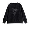 Women's Bowknot Rhinestone Cotton Blend Loose Sweatshirt