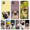 Cute Pug Dog Phone Case For Samsung Galaxy A13 A33 A35 A55 A73 A53 A23 A51 A71 A21S A12 A31 A41 A05s A03S A15 A25 A32 5G Cover