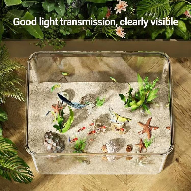 Klares Acryl Schreibtisch-Aquarium Bruchsicher Rahmenlos Wasser-Terrarien für Betta Garnelen Fische