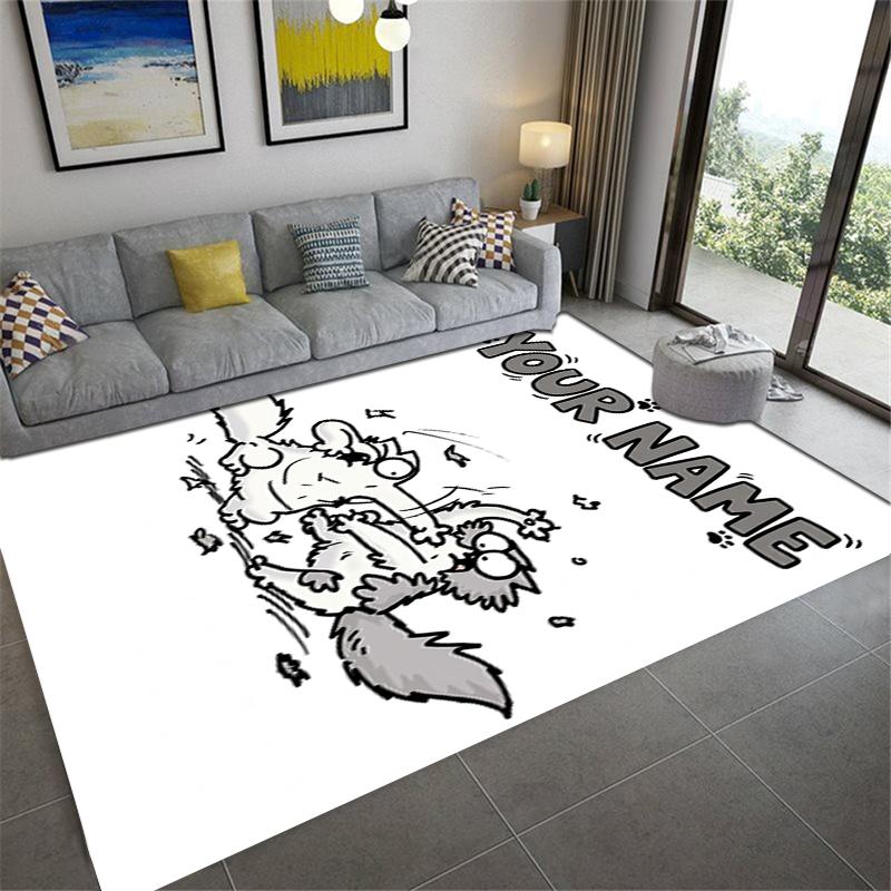 Custom Name Simon‘s cat Carpet Rug for Living Room Bedroom Home Sofa Decoration,Kids play Non-slip Floor Mat