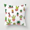 Office Chair Cushion Cover Creative Cartoon Cactus Print Pillow Cover Fashionable Luxury Home Decoration