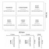186pcs Waterproof Bathroom Labels Simple Household Classification Stickers Shampoo Body Wash Conditioner