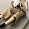 Frühling/Sommer 2020 Ulzzang High Waist Weit Bein Cropped Rockhose für Damen