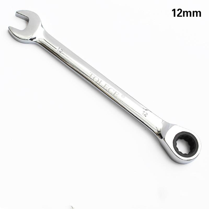 Ratchet Combination Wrench Set Fine Tooth Gear Ring Torque and Socket Wrench Set Nut Tools for Repair Open End Wrench