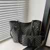 Monogrammed Tote Bag & Mini Bag Set Stylish Purses with Logo Accents Large Capacity Handbags Shoulder Bag for Women's Daily Use