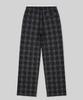 Beodeonteu Check Layered Single-Pleat Wide Pants [Green]