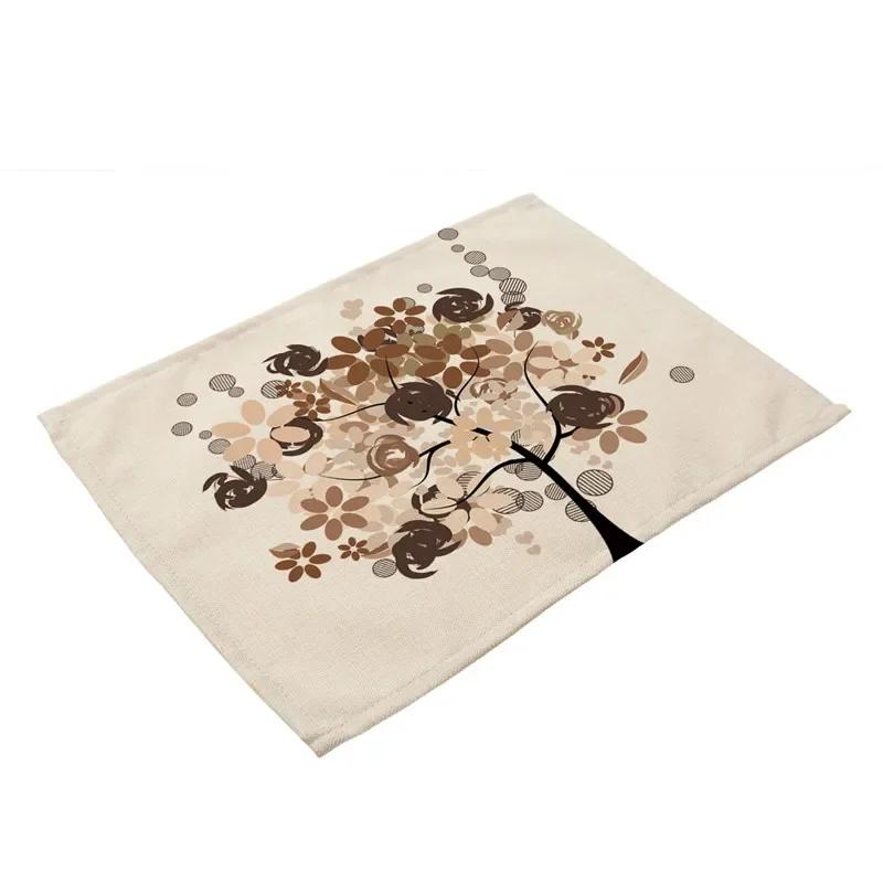 

Flower Pattern Placemat Washable Botanical Place Mat for Home Party Dining Tables Wedding Kitchen Banquets Decor 2pcs 30x45cm