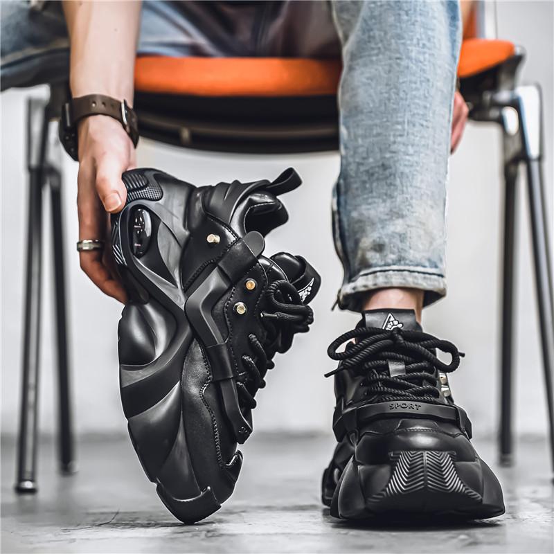 Men Platform Sneakers Outdoor Running Sports Shoes Persalized Design Trainers High Quality Breathable Lace Up Sneaker For Male