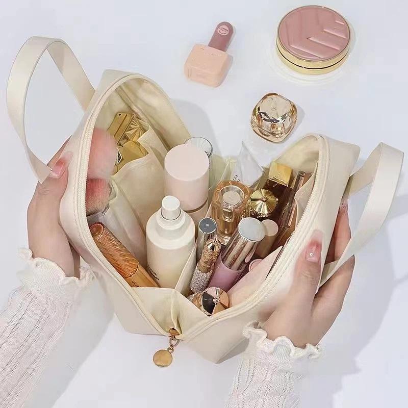 Handheld Women'S Cosmetic Bag Portable Storage Bag Large Capacity Makeup Pouch Travel Organizer Essentials Toiletry Bags