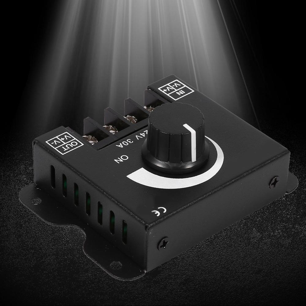 30A Current LED Dimmer Switch 12V-24V DC Adjustable Brightness Controller  Under Cabinet Lighting
