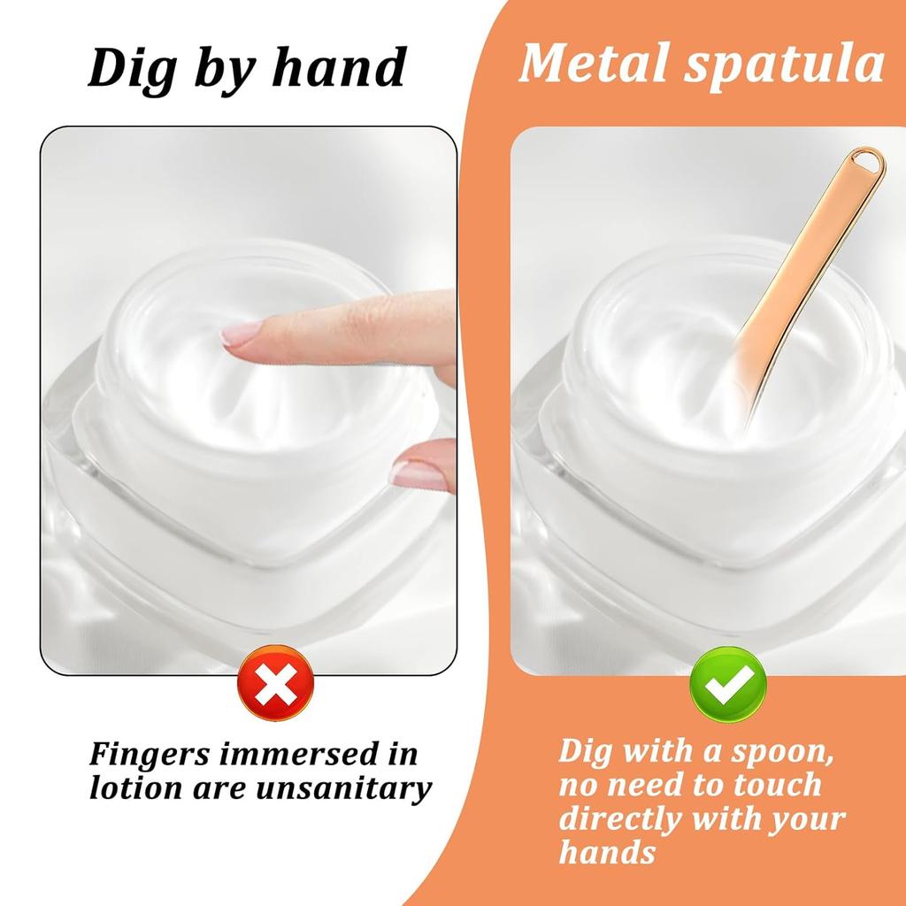 6 PCS Metal Makeup Spatula Tool, Mini Reusable Skin Care Spoon Multi-functional Facial Applicator Tool Beauty Scoop for Face Mask Eye Cream Lotions