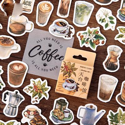 46Pcs Decorative Stickers Scrapbooking Label Diary Stationery Album Stickers