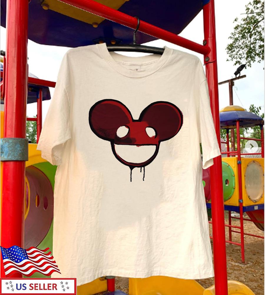 DEADMAU5 RED STENCIL Short Sleeve T Shirt Full Size S5XL Unisex T-Shirt S
