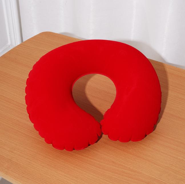 

Надувная U-образная подушка, Портативная складная подушка для шеи для путешествий, Подходит для путешествий красный