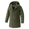 Parka caldă pentru bărbați de iarnă, groasă, ocazională, haine lungi, rezistente la vânt, jachete cu glugă pentru bărbați, îmbrăcăminte de îmbrăcăminte, parka solidă pentru bărbați, plus dimensiunea 8XL
