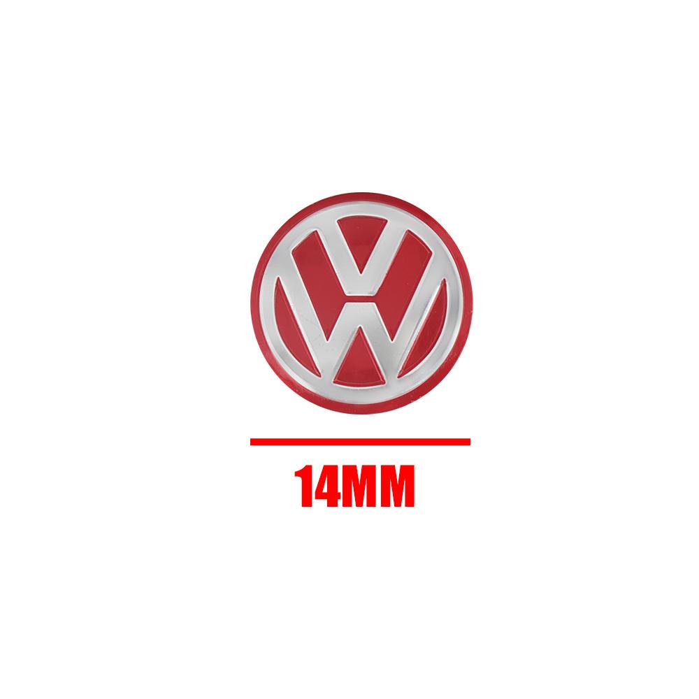 For VW Jetta Golf Beetle EOS R32 MK4 golf 6 motion M177 Accessories 10Pcs 3D Car Badge Emblem Sticker Car Control Key Logo Valve Cap