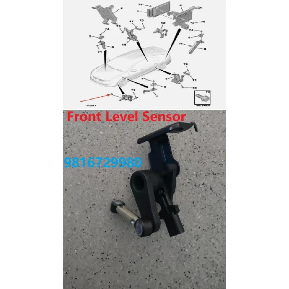 9816729980 Front Body Height Sensor For Peugeot 308 4008 5008 2019-2021 Citroen AirCross C5 Headlight Range Adjustment Sensor