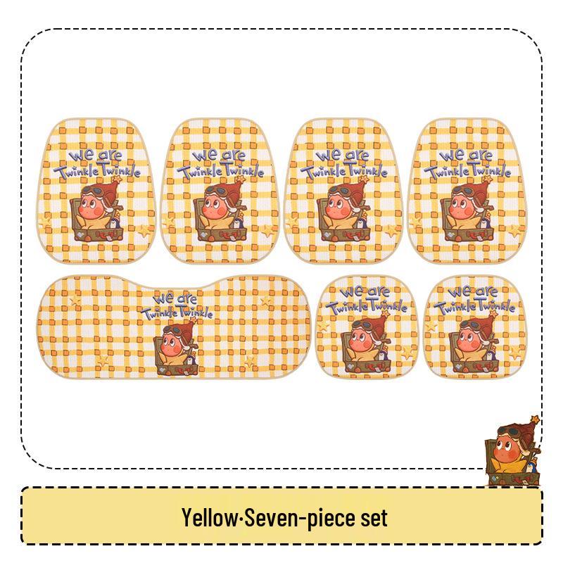 Cute Female Cartoon Car Seat Cushion for Xiaopeng MONA M03/P7/G6/G7/G3 - All Seasons