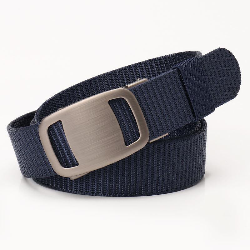 Nylon Belt for Men Women Work Belt Portable Wear Resistant, Webbing Belt Automatic Belt Buckle for Camping, Climbing Backpacking