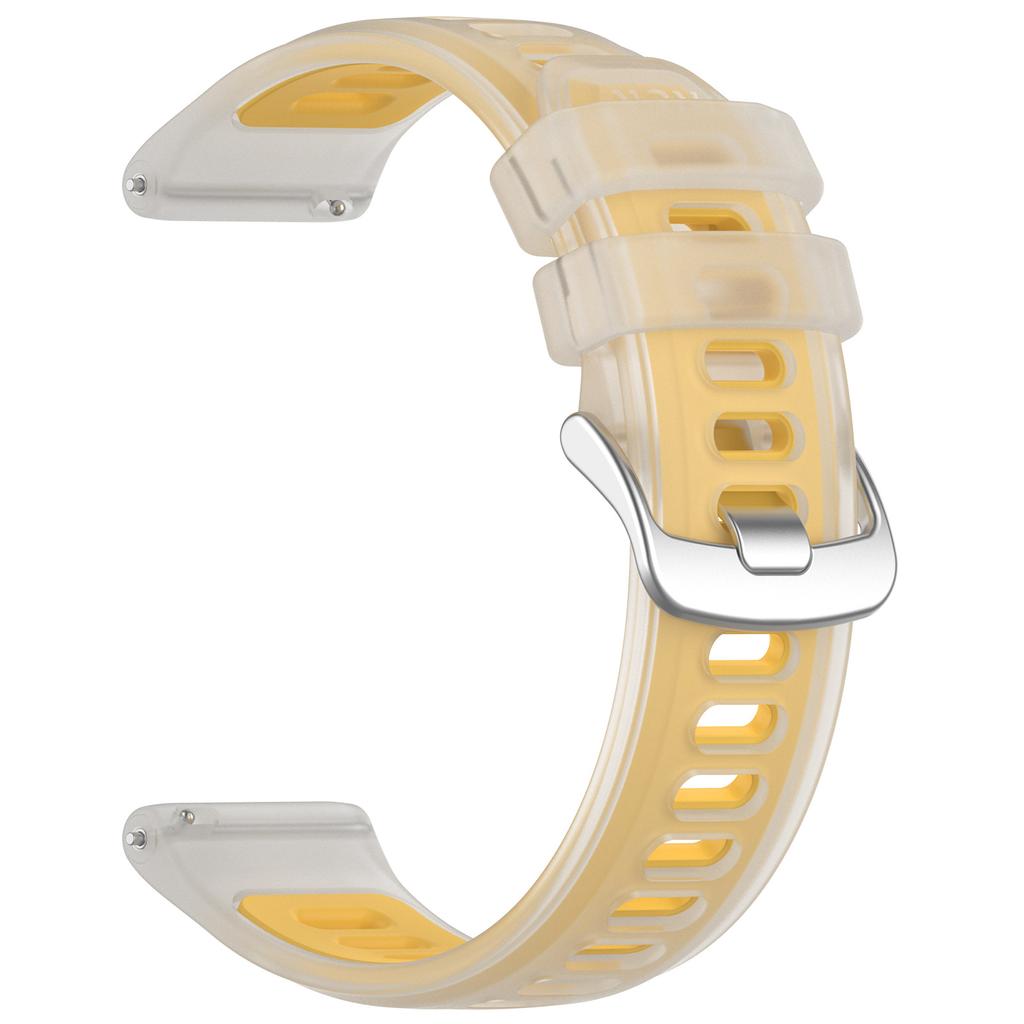 20mm 22mm durchsichtiges Gelee-Silikon-Uhrenarmband für Garmin Forerunner 570 Atmungsaktives Zwei-Farben-Ersatzarmband