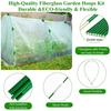 Greenhouse Hoops Set Easy Assembly Grow Tunnel Kit Support Hoops with Clips Arch Frame for Garden Fabric Greenhouse Plastic Films