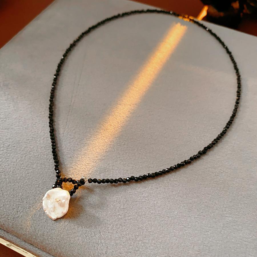 French Vintage Baroque Pearl Necklace Summer Niche Premium Sense Clavicle Chain Light Luxury Versatile Necklace Women