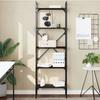 VidaXL 5-Tier Bookcase Black 56x31.5x174 Cm Engineered Wood 833343