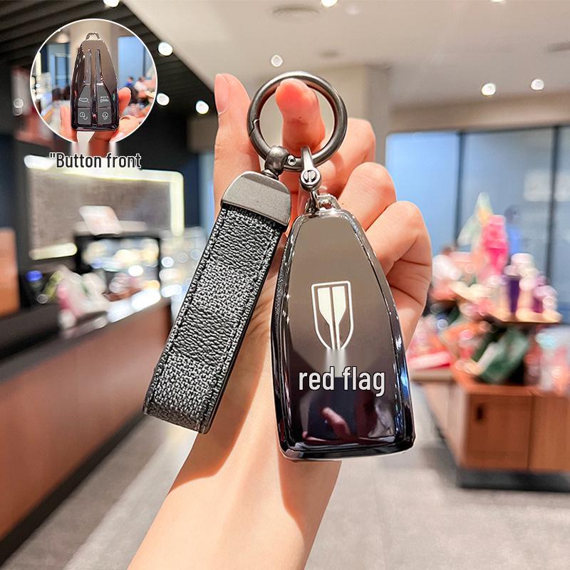 Hongqi HS5 2022 Key Case: Compatible with H9, H5, H7, HS7, HS9 Models - Luxury Unisex Car Shell and Key Holder