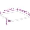 Wall Shelf 40 x 40 x 2.5 cm Square Solid Acacia Wood with Natural Edge