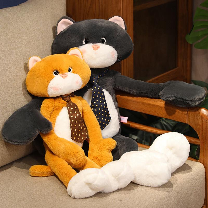 Adorable Long Arm Cat Plush Toy For Girls In Cute Brown Color Perfect Gift