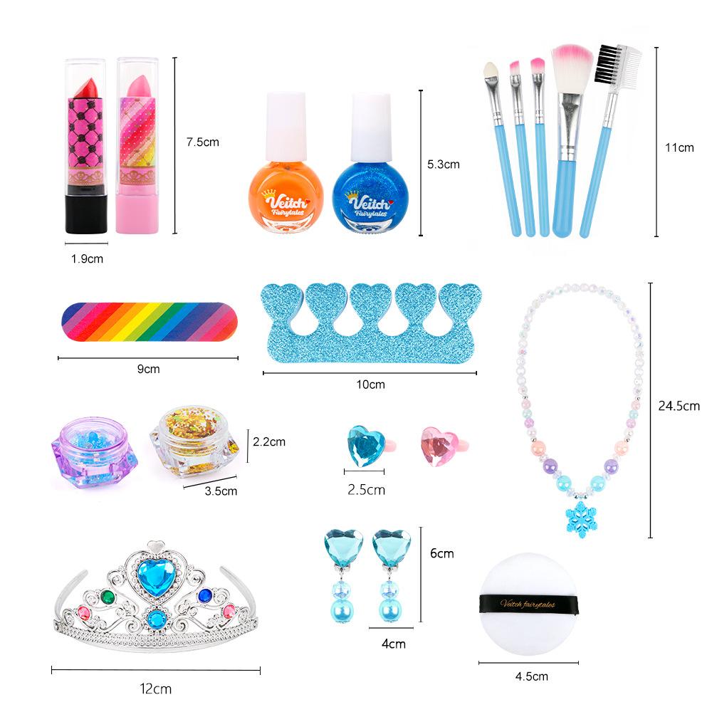 Children'S Play House Girl Cosmetics Ice And Snow Set Princess Manicure Toy Gift Box Birthday Gift