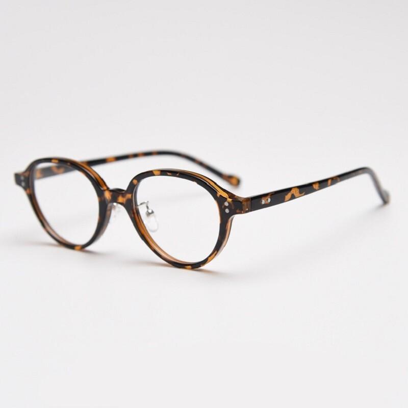 Sexy Leopard FramesTrendy Blue Light Protection Glasses New Vintage Japanese Style Small Oval Diopter Myopia Glasses