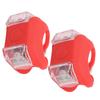 2pcs LED Bicycle Light Front Tail Safety Warning Colorful Lamp 3 Lighting Modes Waterproof Cycling EquipmentRed