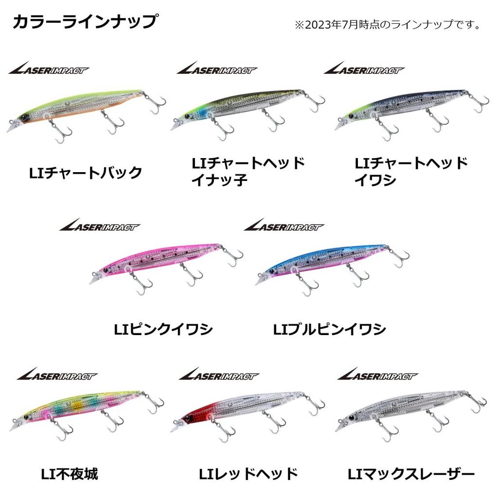 Daiwa Shoreline Shiner Z Vertis LI Chart Head Inakko Lure with Laser Impact R125F-LI