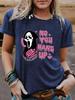 Halloween Women's Ghost Pattern Casual Summer T-Shirt