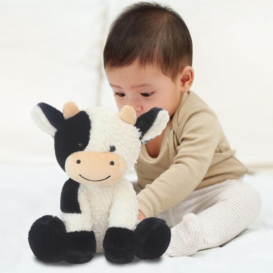 Cartoon Cow Doll Sitting Standing Chinese Zodiac Cow Plush Doll Cow Stuffed Animal Toy Birthday Gift