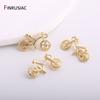 FINRUSIAC 21x10mm Cyklistické přívěsky Nádherné Pozlacené 14K Zlatem Přívěsky na kolo DIY Pro výrobu šperků