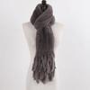 New Lady Knitted Real Rex Rabbit Fur Tassel Scarves Women Winter Warm Natural Rex Rabbit Fur Muffler Thick Knit Real Fur Scarf