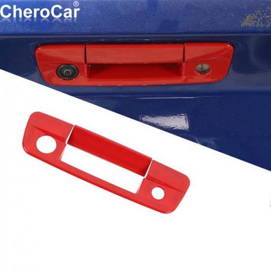 

Red Rear Door Tailgate Handle Bowl Cover Trim ABS For Dodge RAM 1500 2010-2017