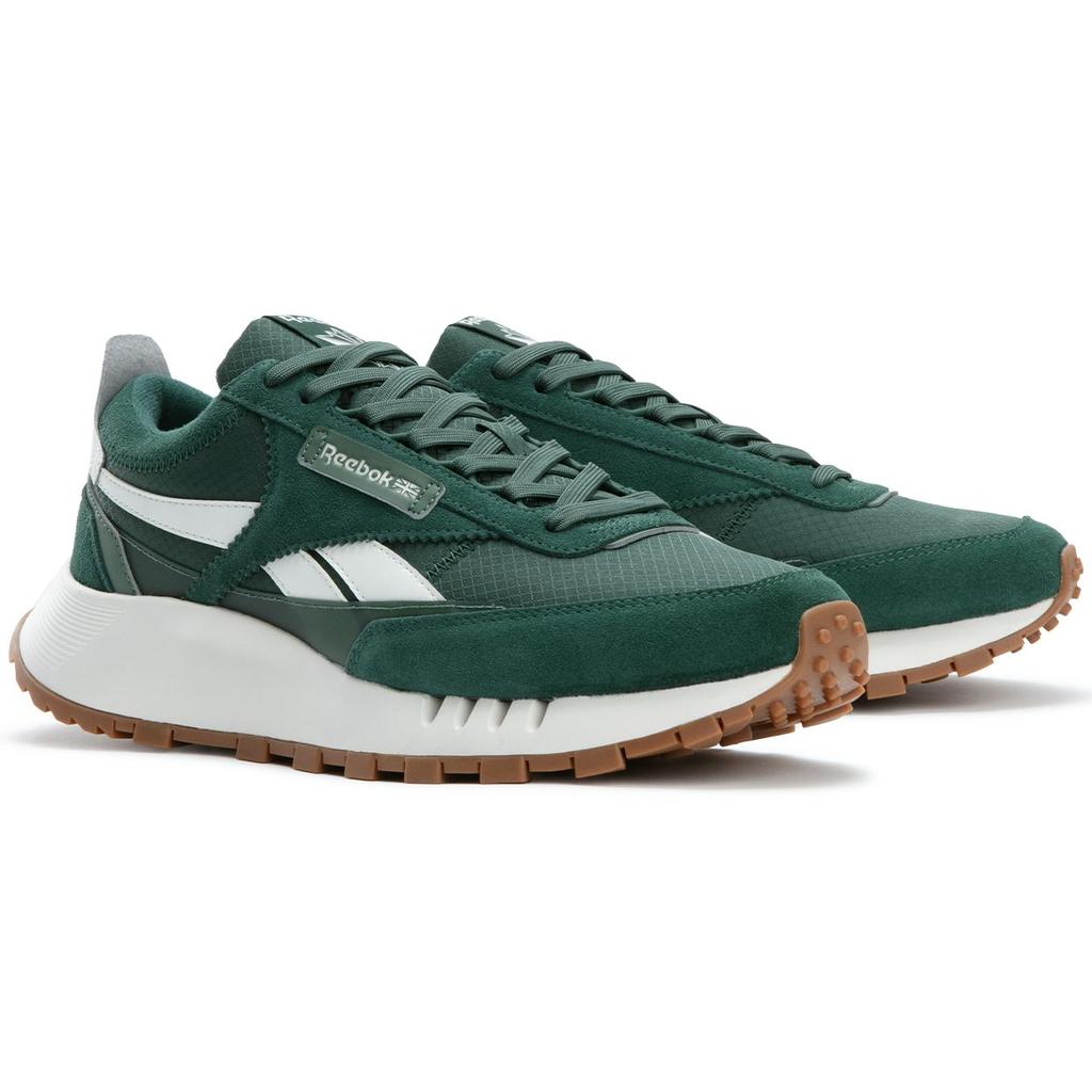 Reebok CL LEGACY W+ Sport Comfort Platform Casual Low-Top Running Shoes, Unisex Dark Green 24FRC903U3GL0