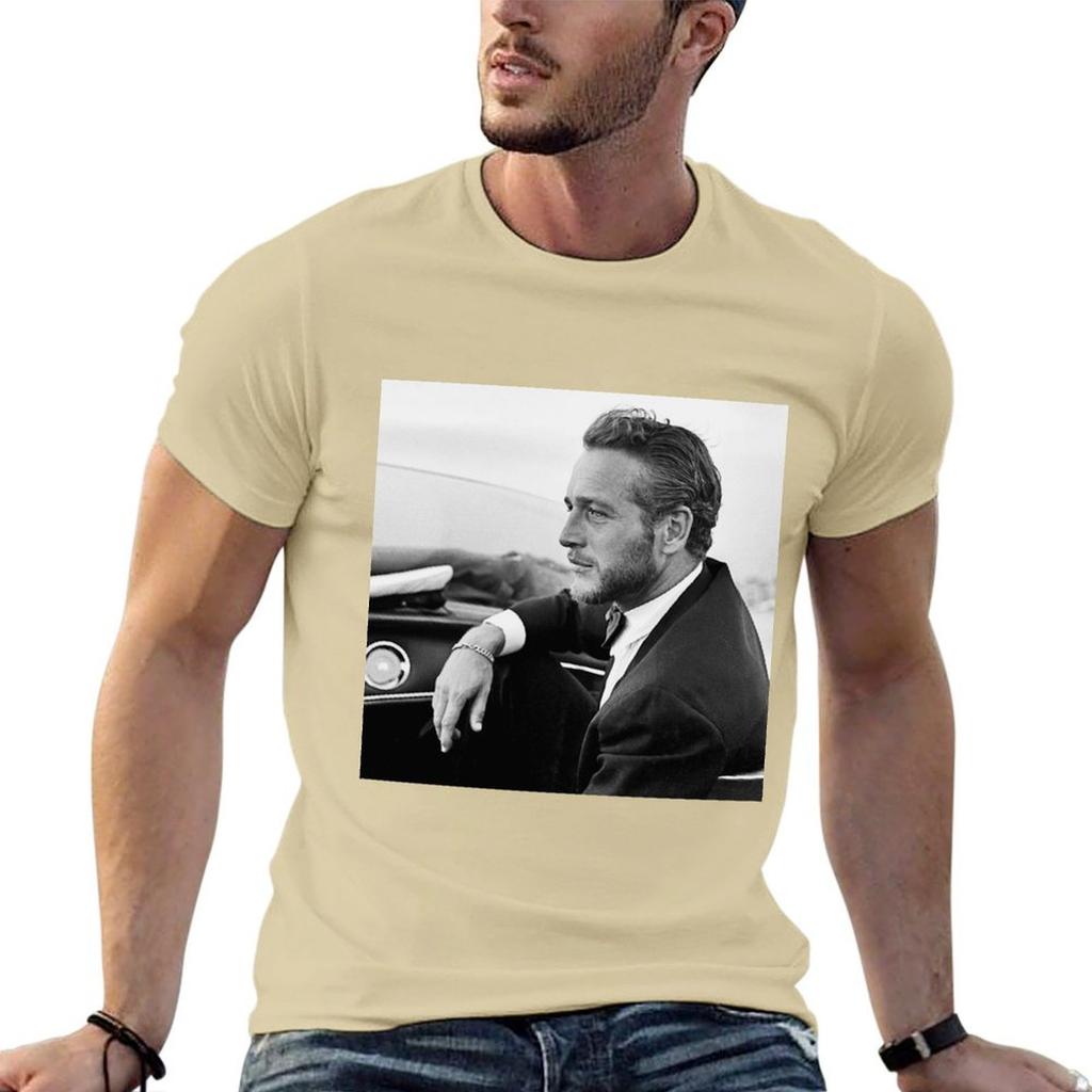 Paul Newman Poster T-Shirt customizeds boys whites vintage clothes mens cotton t shirts