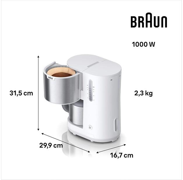Coffee Maker Braun KF 1505 WH PurShine