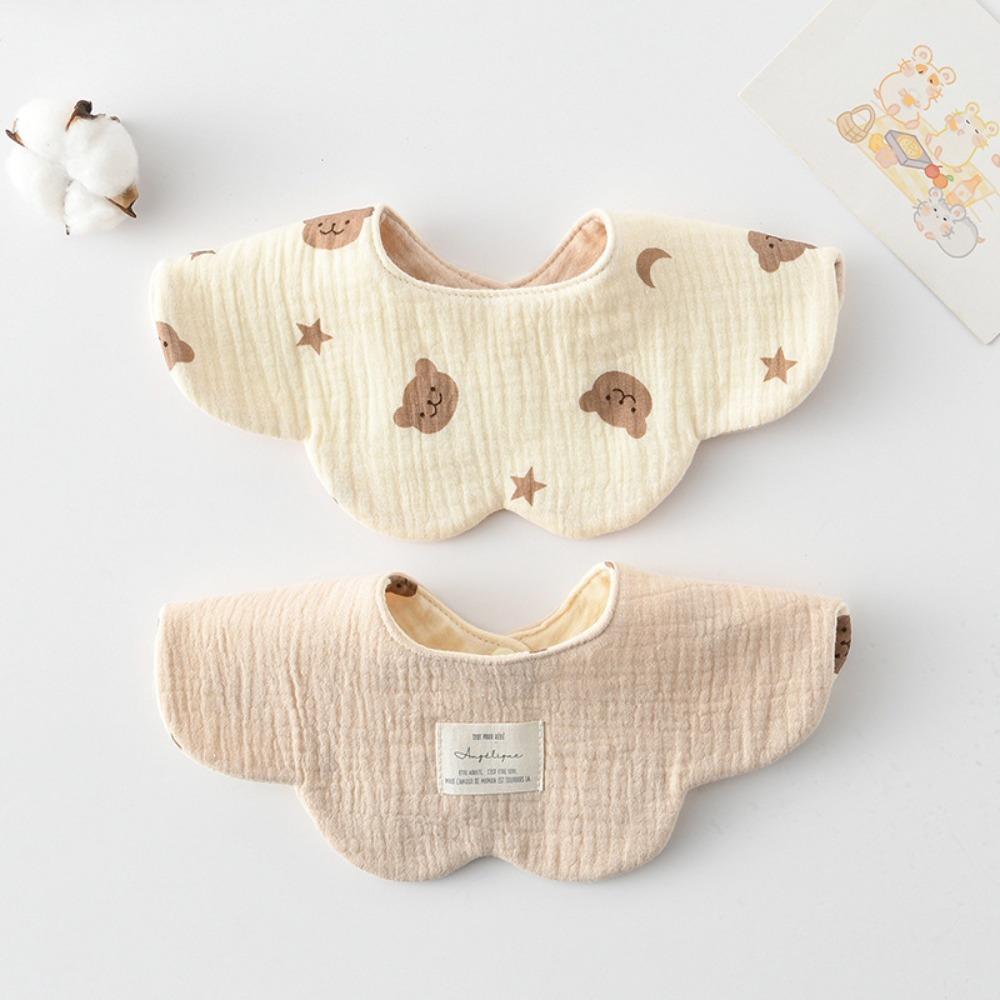 Pure Cotton Gauze Baby Feeding Bib Breathable Saliva Towel New Drool Bib  For Newborn Toddler