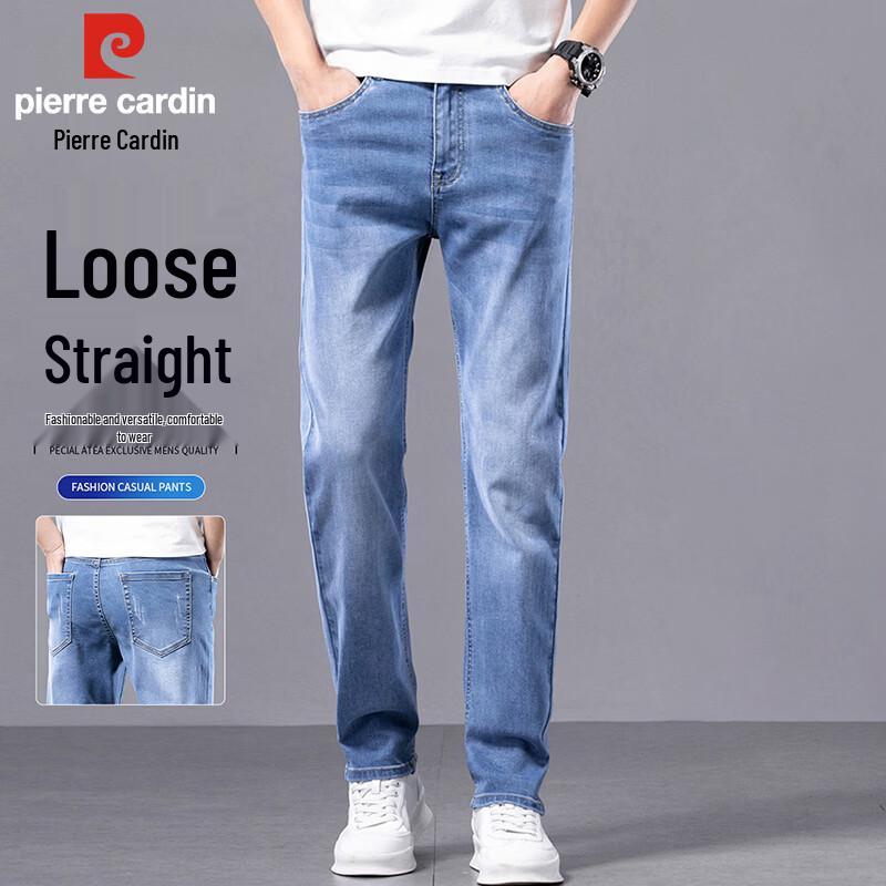 Pierre Cardin Men s Summer Loose Straight-Leg Jeans 31