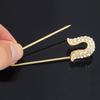 B1283 Rhinestone Brooch: Stylish Alloy Anti-exposure Cardigan Scarf Buckle Pin