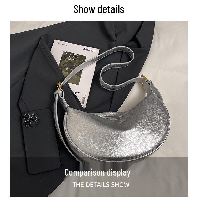 Damen Pendler Strukturierte Nischen Schultertasche - Trendig, Lässig, Vielseitige Knödel Umhängetasche