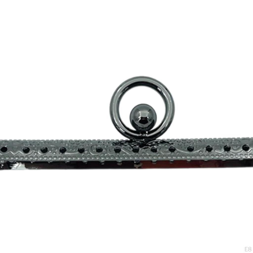 Embossed Metal Bag Handles Sewing Brackets Purse Frame Clasp Luggage Hardware DIY Accessory