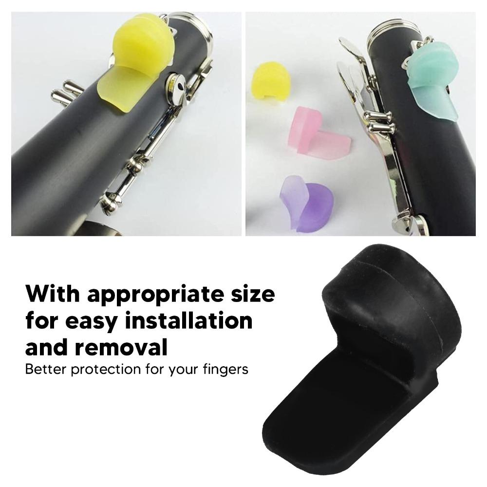 2PCS Black Color Thumb Rest Cushion Silicone Material Silicone Thumb Protector For Clarinet