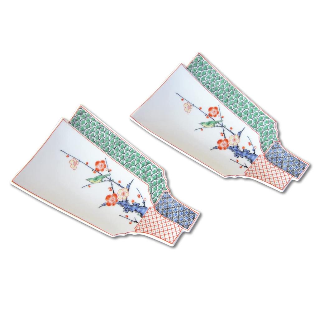 New Year Japanese Small Lucky Arita Celebratory Set of Pair Tableware, Tableware, Plates, Charms, Ware, Hagoita, Plates, 2,