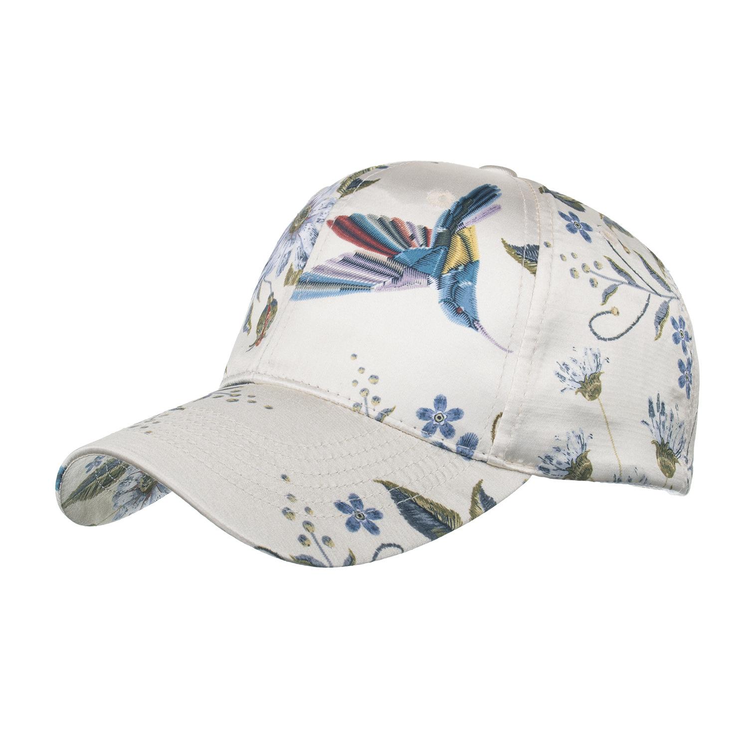 

Spring and summer new printed vacation style baseball cap embroidered cap sun hat sun hat Adjustable бежевий